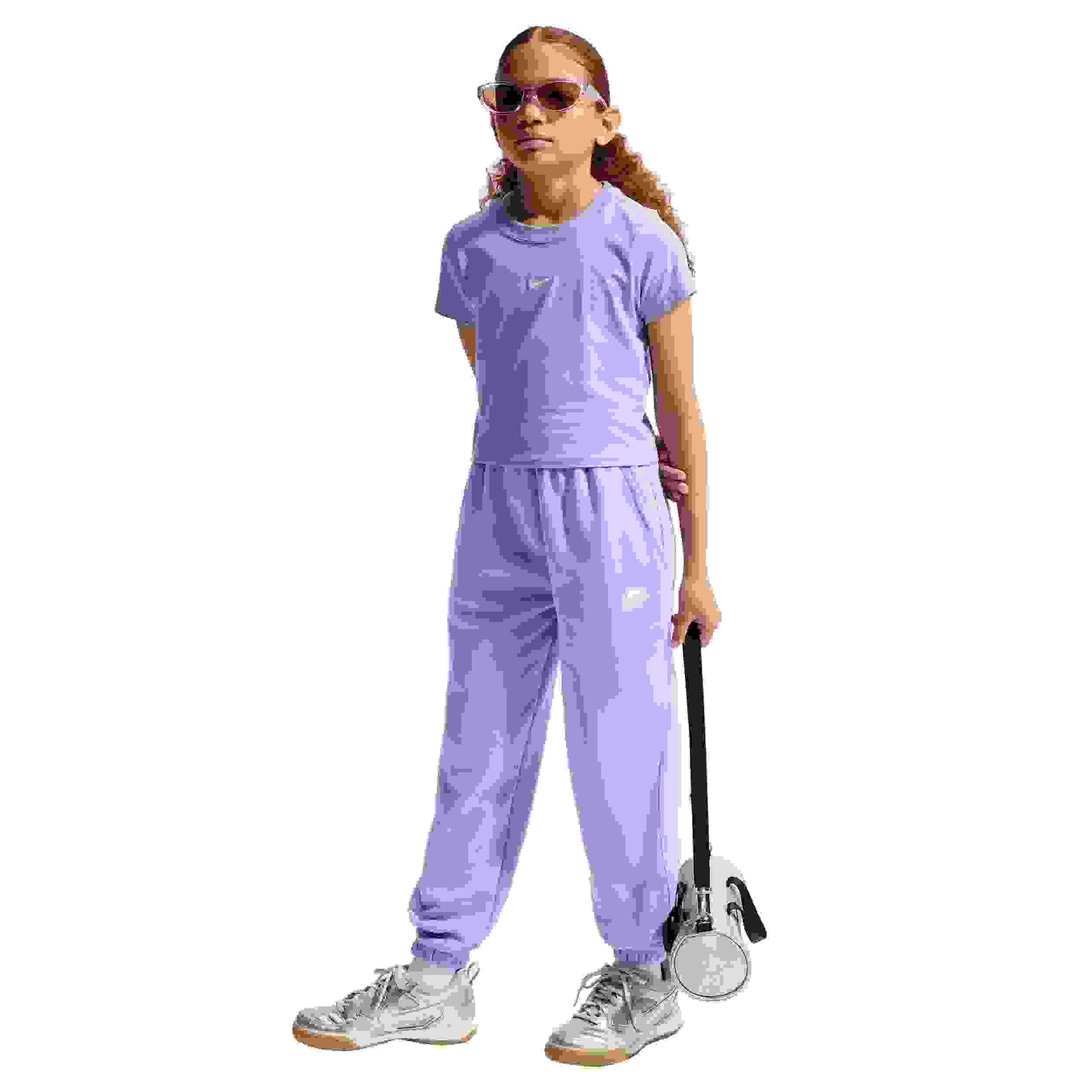 Nike Sportswear Club Fleece Big Girls' Purple Loose Sweatpants